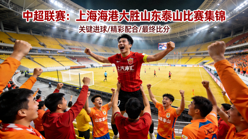 中超联赛上海海港大胜山东泰山的比赛集锦